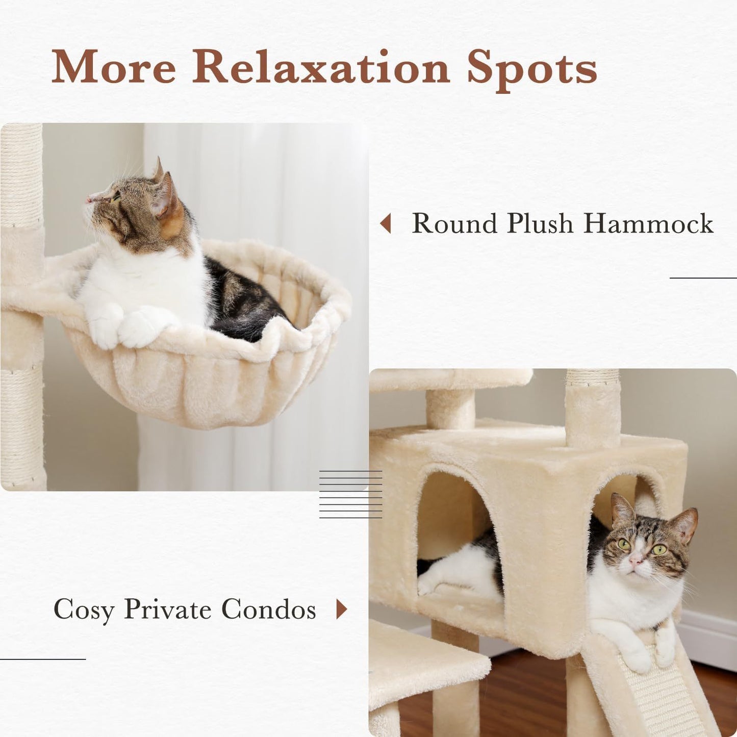 61-Inch Multi-Level Cat Tower