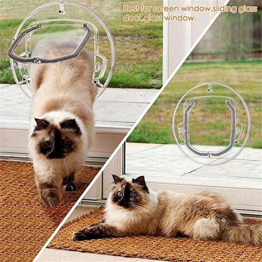 Round Pet Door for Cats and Small Dogs