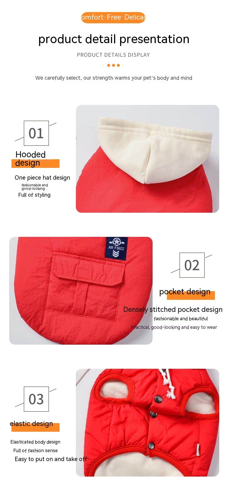 Warm Cotton Vest for Dogs