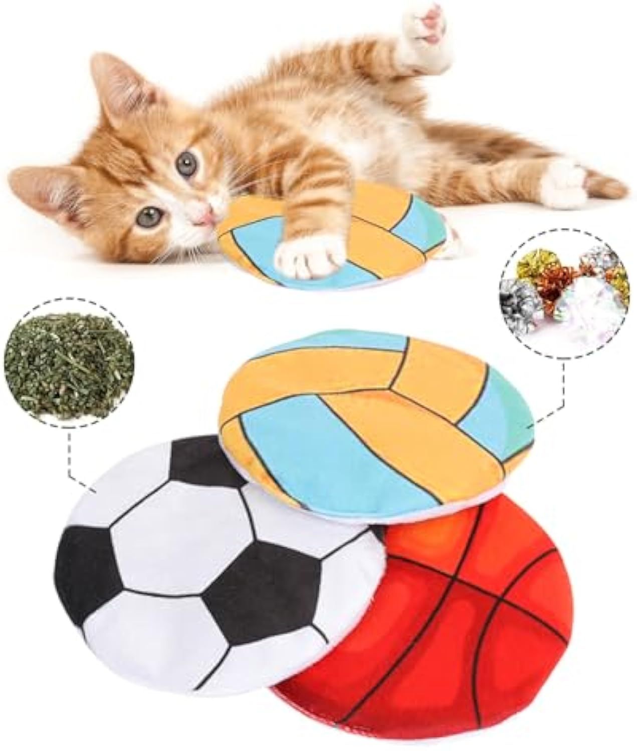 Catnip Flying Disc Toy for Indoor Cats