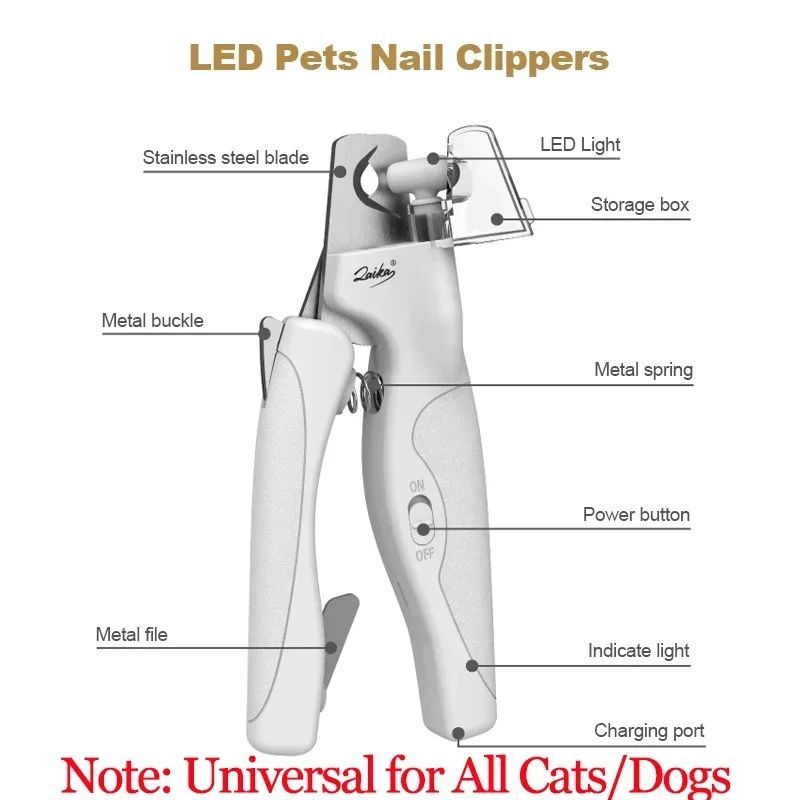 Rechargeable LED Pet Nail Clippers