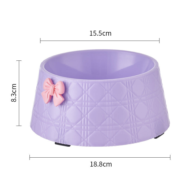 Lovely Bowknot Pet Feeding Bowl