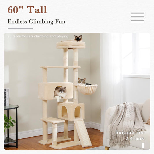 61-Inch Multi-Level Cat Tower