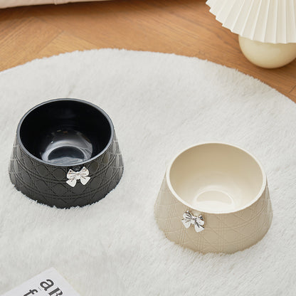 Lovely Bowknot Pet Feeding Bowl