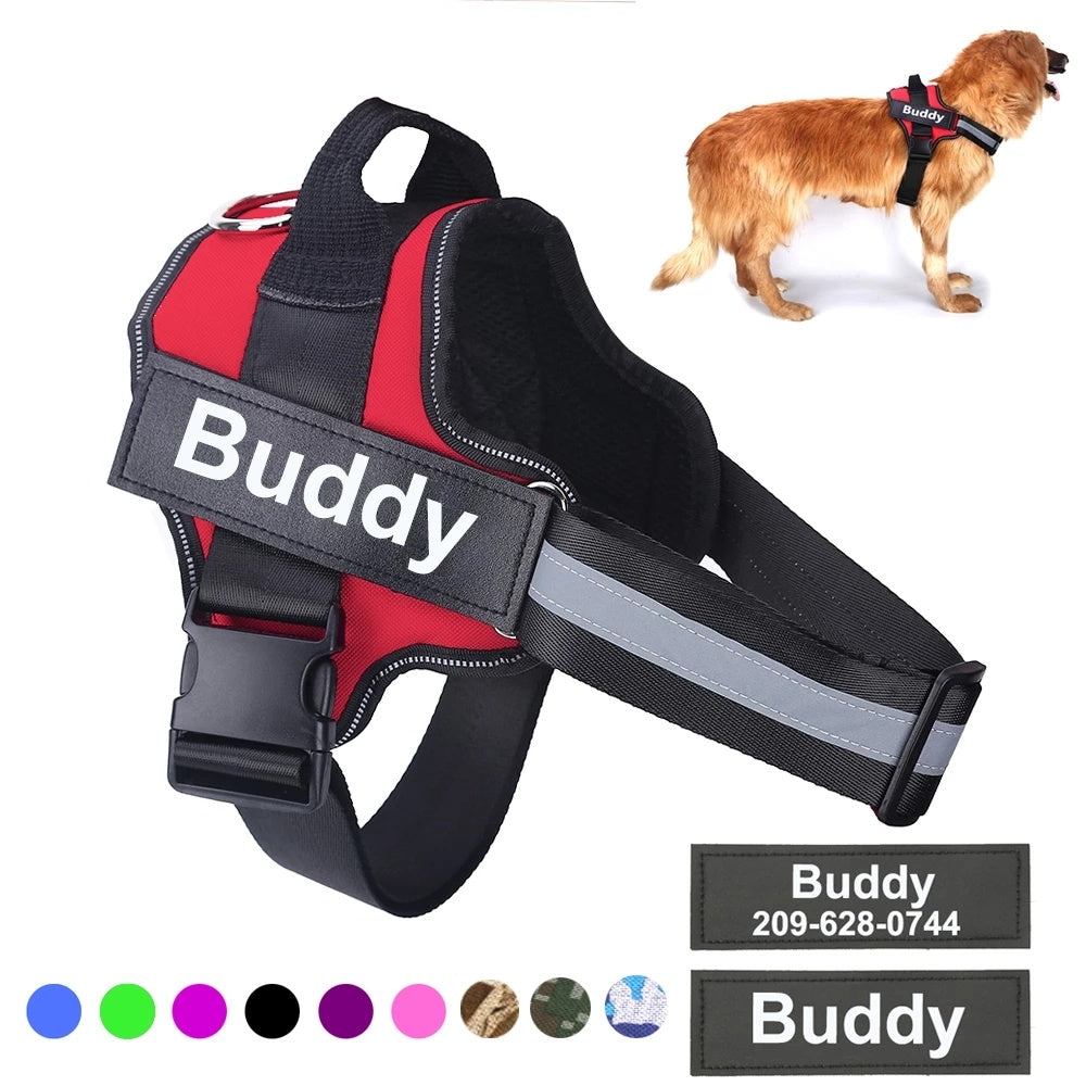 Personalized Reflective No-Pull Dog Harness