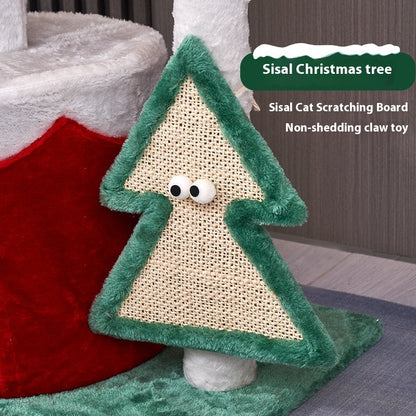 Christmas Cat Tree with Scratching Board