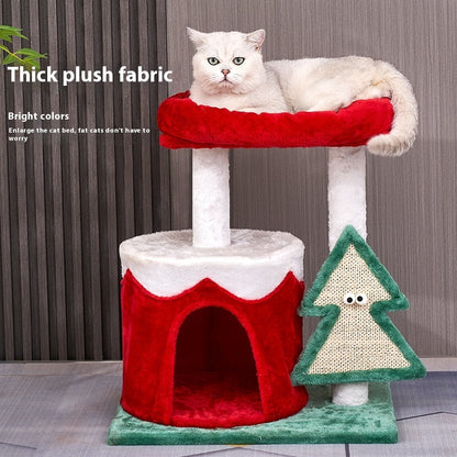 Christmas Cat Tree with Scratching Board