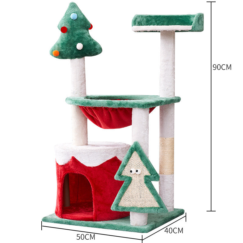 Christmas Cat Tree with Scratching Board