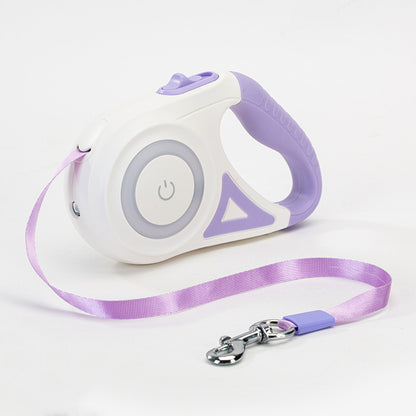 Retractable Dog Leash with Collar and Spotlight