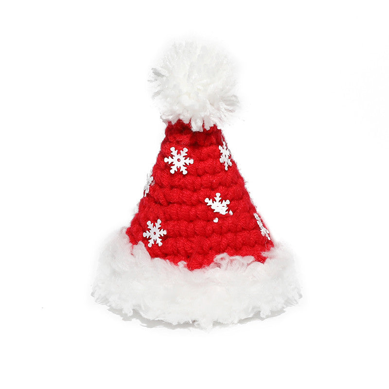 Festive Hand-Woven Pet Christmas Hat