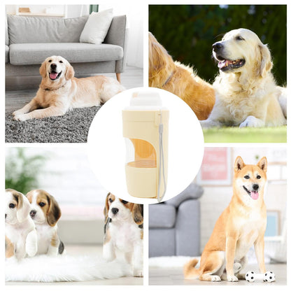 2-in-1 Travel Dog Water Bottle & Feeder